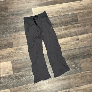 Lululemon track pants women’s size 4 tall - gray, wide leg on bottom